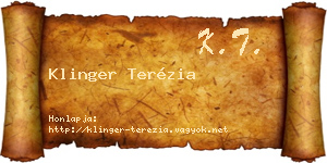 Klinger Terézia névjegykártya