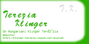 terezia klinger business card